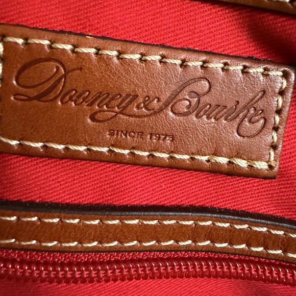 Dooney & Bourke Blue and Brown Leather Satchel - Picture 12 of 13